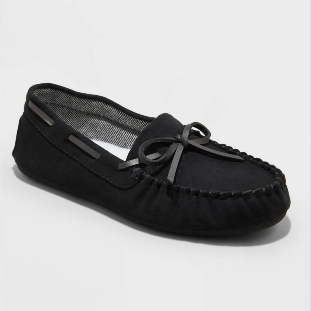 Cat & Jack Boys Lionel Moccasin Slippers Black